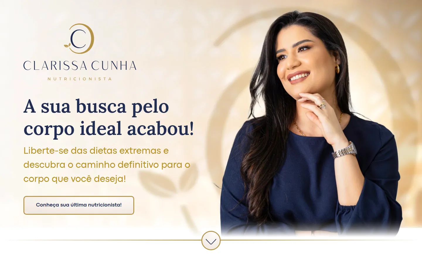 Preview do site Clarissa Cunha